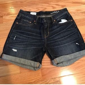 GAP sexy boyfriend shorts, dark distressed